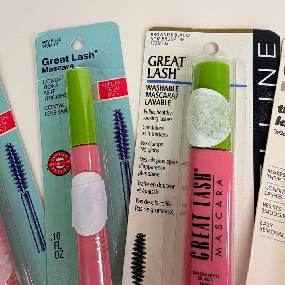 Vintage Maybelline Great Lash Fresh Lash & CoverGirl Thick Lash Mascara Lot 5pk